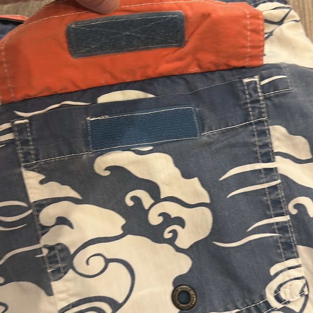 J. Crew Men's Wave Design 9" Board Shorts Swim Trunks - Wahed Indigo - 30 Lined - Picture 6 of 6